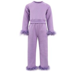 Lola + The Boys Purple Feathered Kids Set